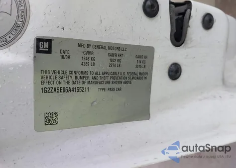 2010 Pontiac G6 из США, поврежденный, VIN 1G2ZA5E06A4155211